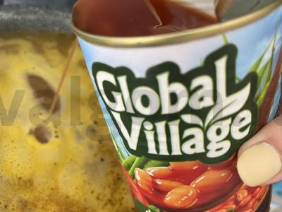 Sriuba su konservuotomis pupelėmis pomidorų padaže Žingsnis 6