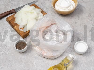 Jautienos kepenys Stroganovo stiliumi Žingsnis 1