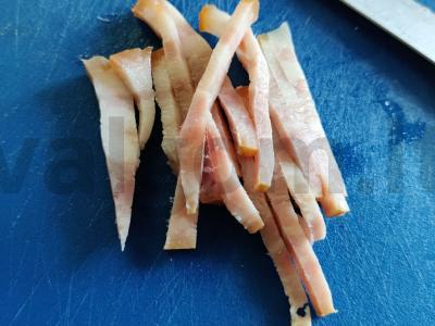 Česnakiniai spagečiai su šonine Žingsnis 9