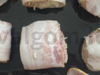 Šampinjonai, kepti su bekonu Žingsnis 5