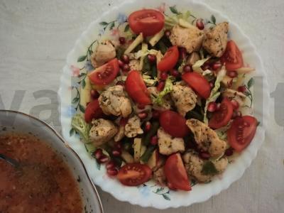 Šiltas vištienos krūtinėlės salotas su pupelėmis Žingsnis 2