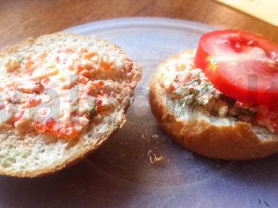 Kiaušinio ir ikrų burgeris Žingsnis 2