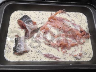 Rožinė lašiša grietinėlės omlete Žingsnis 4