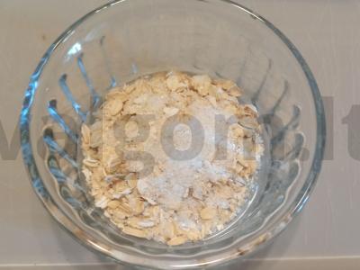 Kefyro ir avižų apkepas Žingsnis 1