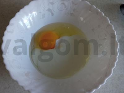 Avižų blynas su raudonąja žuvimi ir varškės sūriu Žingsnis 1