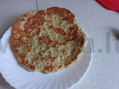 Avižų blynas su raudonąja žuvimi ir varškės sūriu Žingsnis 6