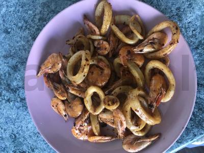 Kepti jūros gėrybės pagrindine nuotrauka