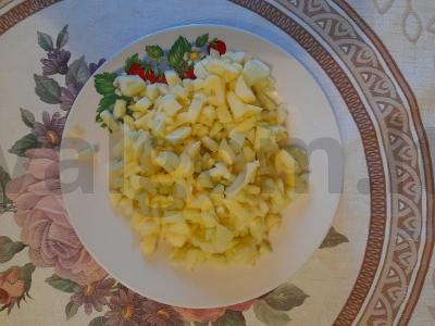 Obuolių pyragėliai su 'Golden' veisle Žingsnis 1