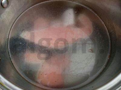 Sotūs ir vegetariškas sriuba su grikiais ir raudona žuvimi Žingsnis 1