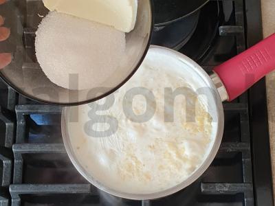 Kukurūzų košė su pienu ir kriauše Žingsnis 3