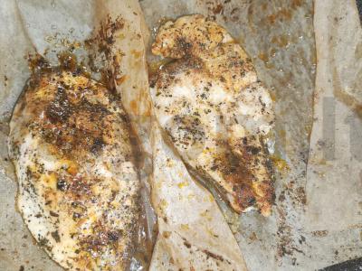 Kvapnus keptas vištienos filė pergamente Žingsnis 7