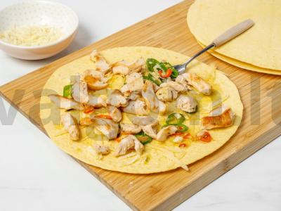 Kezadija su kalakutienos filė ir jalapeño pipirais Žingsnis 3