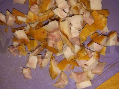 Grietininis sriuba su rūkytais produktais Žingsnis 2