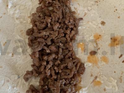 Burrito su jautienos faršu ir rukola Žingsnis 4