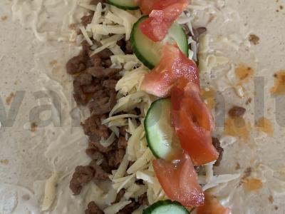 Burrito su jautienos faršu ir rukola Žingsnis 5