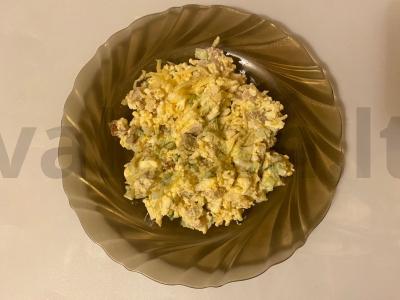 Švelnus salotas „Pelerin“ su kiauliena pagrindine nuotrauka