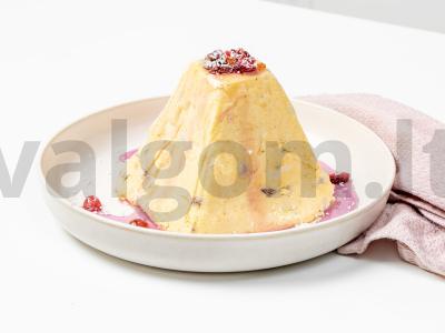 Varškės velykinis pyragas duonos kepimo mašinoje pagrindine nuotrauka