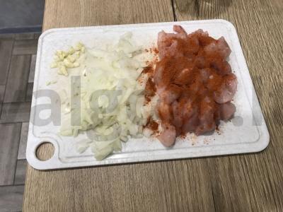 Ryžiai su vištiena ir kukurūzais havajietiškai Žingsnis 2