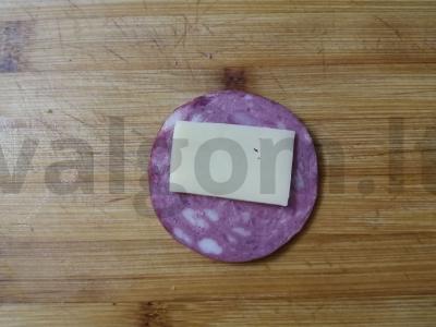 Užkandis „Sūris-dešrelė“ Žingsnis 4