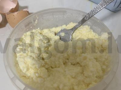 PP varškės vafliai Žingsnis 2