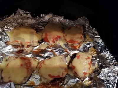 Lašiša, kepta su sūriu pagrindine nuotrauka