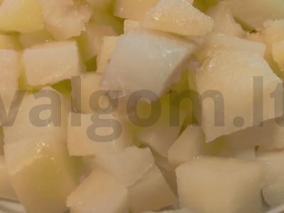 Okroška su kolrabi ir kumpiu Žingsnis 6