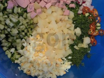 Okroška su kolrabi ir kumpiu Žingsnis 9