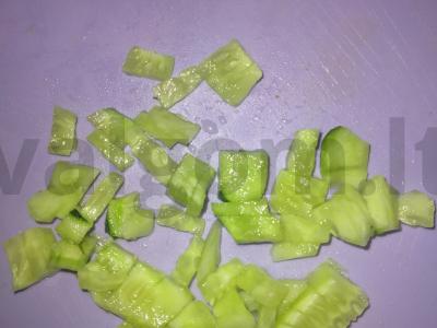 Salotas „Tris seserys“ su daržovėmis ir mėtomis Žingsnis 3