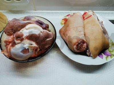 Namų šaltiena iš jautienos ir kiaulienos Žingsnis 1